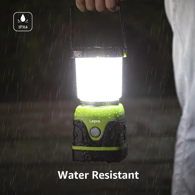 Alt view image 6 of 7 - Lepro 1500LM Battery Powered LED Camping Lantern, Waterproof Tent Light with 4 Light Modes, Camping Essentials, Portable Lantern Flashlight for Camping, Emergency Light, Power Outage, Not Rechargeable