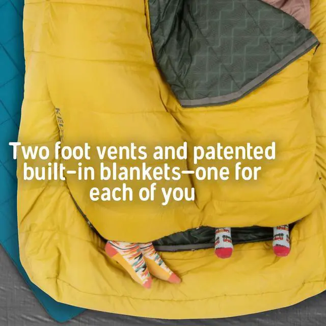 Alt view image 7 of 7 - Kelty Tru.Comfort Doublewide 20 Degree Sleeping Bag  Two Person Synthetic Camping Sleeping Bag for Couples & Family Camping