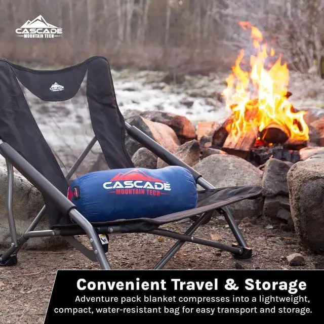 Alt view image 4 of 7 - Cascade Mountain Tech Camping Blanket - Lightweight Outdoor Blanket for Camping, Picnics, Concerts, and Travel - 72" x 48"