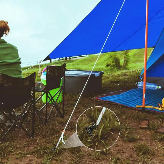 Alt view image 5 of 6 - Reginary Ground Anchors Screw in Tent Stakes Heavy Duty Trampoline Anchors High Wind for Camping Canopy Carport Sheds Beach Sand Stakes Metal Swing Set