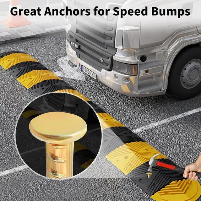 Alt view image 6 of 7 - 16 Inch Rebar Stakes 1/2 Inch Diameter Galvanized Steel Ground Anchors Heavy Duty Anchoring Spikes for Speed Bump, Parking Curb and Tent (10 Pack)