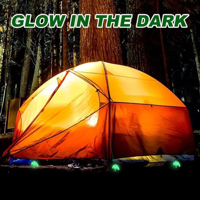 Alt view image 4 of 6 - JaGely 40 Pcs 12 Inch Screw in Tent Stakes Heavy Duty Ground Anchors Metal Threaded Spikes Camping Stake Screw in Tent Pegs with Hex Head Driver for Camping Travel Decor Outdoor (Luminous White)