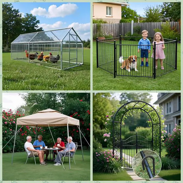 Alt view image 6 of 6 - VVOKGO Trampoline Stakes 12 Inches Anchors High Wind Heavy Duty, 8-Pack U Shaped Tie Down Anchor Kit for Ground, Camping Tent, Soccer Net, Swing Set, Black