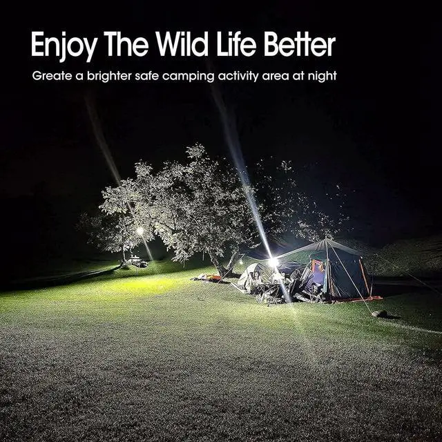 Alt view image 3 of 5 - CONPEX Camping Light, 10000 Lumens Super Bright Range 50 Ft * 50 Ft Meet 4-6 Tent Lighting, Outdoor Telescopic Camping Lights Campsite Camp Area Light Pole