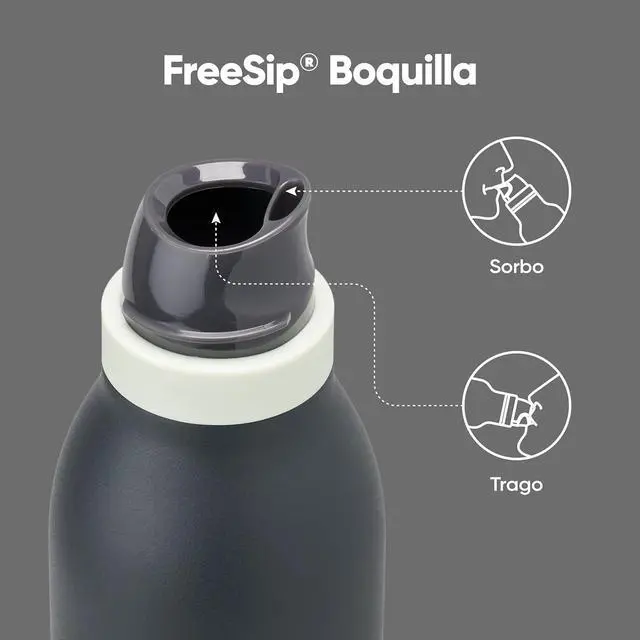 Alt view image 4 of 6 - Owala FreeSip Twist Insulated Stainless Steel Water Bottle with Straw for Sports and Travel, BPA-Free, 24-oz, Blue/Grey (Foggy Tide)