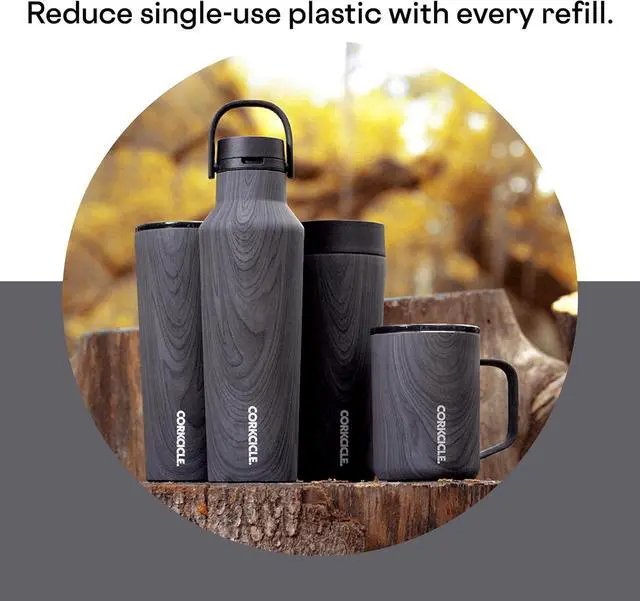 Alt view image 5 of 7 - Corkcicle Sport Canteen Insulated Tumbler, Burnt Wood, 20 oz  Reusable Water Bottle Keeps Beverages Cold for 25 Hours & Hot 12 Hours  Cupholder Friendly Tumbler with Screw-On Cap