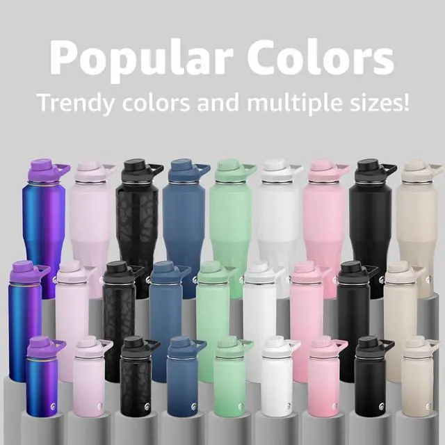 Alt view image 7 of 7 - Chill Oasis Water Bottle | Compatible With Popular Flavor Cartridges | BPA Free, Leak Proof, Double-Walled Vacuum Insulated Stainless Steel, and Dishwasher Safe | Cold for 24 Hours (Black, 12oz)