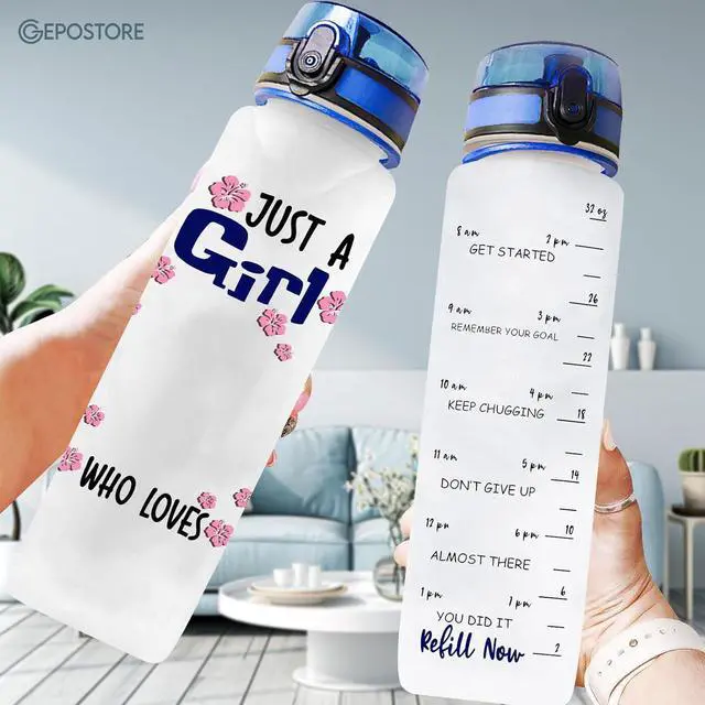 Alt view image 5 of 7 - 32 Oz Water Track Bottle, Water Bottle With Time Marker, Gifts For Friends