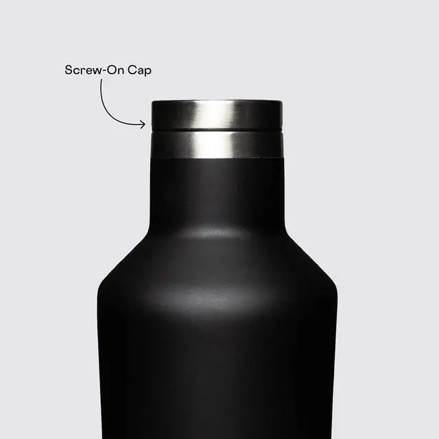 Alt view image 6 of 6 - Corkcicle Classic Canteen Insulated Tumbler, Matte Black, 16 oz  Reusable Water Bottle Keeps Beverages Cold for 25 Hours & Hot 12 Hours  Cupholder Friendly Tumbler with Screw-On Cap