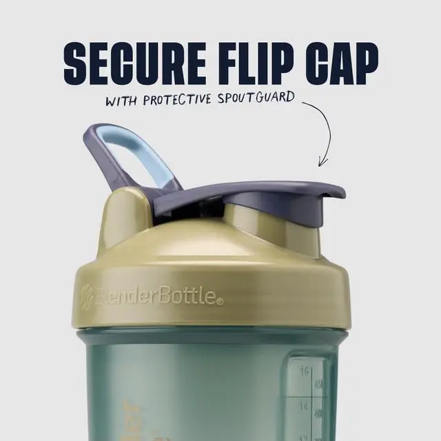 Alt view image 3 of 7 - BlenderBottle Shaker Bottle with Pill Organizer and Storage for Protein Powder, Classic V2 ProStak System, 22-Ounce, Tan