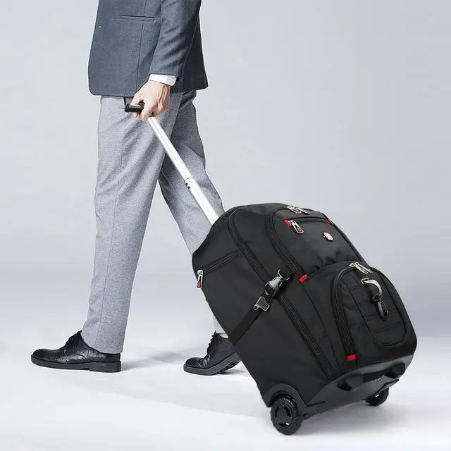 Alt view image 6 of 6 - star cloud 21x14x9 Rolling Backpack with Wheels - Water-Resistant, 17.3" Laptop Compartment, Ideal Carry-On for Overnight Travel, College, Work - Wheeled Business Backpack for Adults