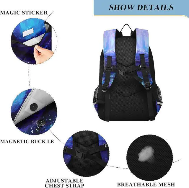 Alt view image 3 of 7 - ALAZA Dragon in Forest Laptop Backpack Purse for Women Men Travel Bag Casual Daypack with Compartment & Multiple Pockets