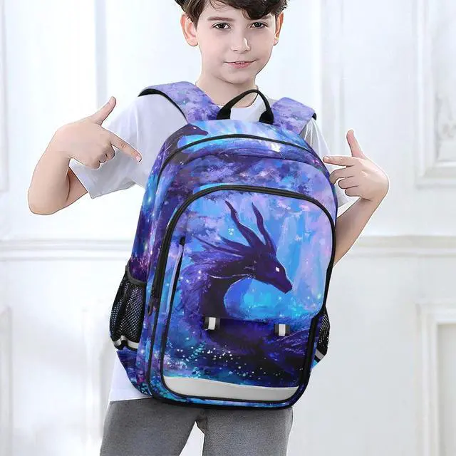Alt view image 6 of 7 - ALAZA Dragon in Forest Laptop Backpack Purse for Women Men Travel Bag Casual Daypack with Compartment & Multiple Pockets