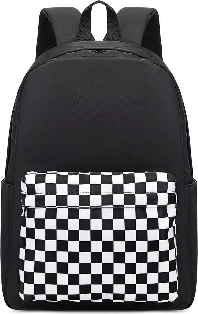 Main image of Checkered Backpack for Girls Women Teens, School Backpack College Bookbags Ladies Laptop Backpacks