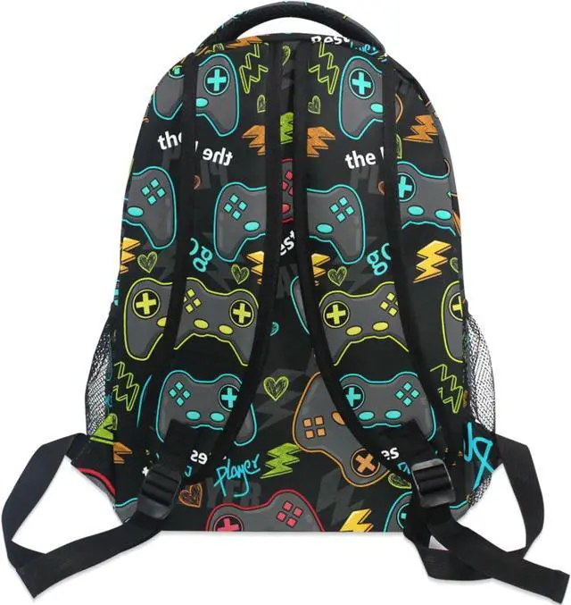 Alt view image 4 of 7 - Video Game Backpack Bookbag Gamer Gaming Daypack Travel Hiking Camping School Laptop Bag