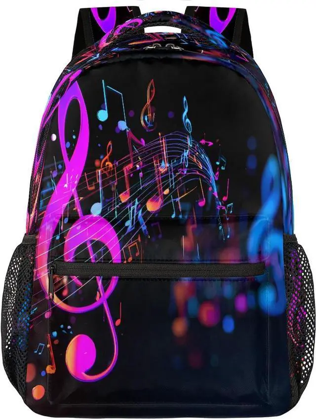 Main image of Backpack Abstract Music Note Art Painting School Shoulder Bag Large Waterproof Durable Bookbag Laptop Daypack for Students Teens Girls Boys Elementary