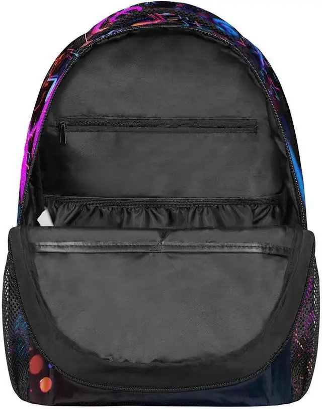 Alt view image 6 of 6 - Backpack Abstract Music Note Art Painting School Shoulder Bag Large Waterproof Durable Bookbag Laptop Daypack for Students Teens Girls Boys Elementary
