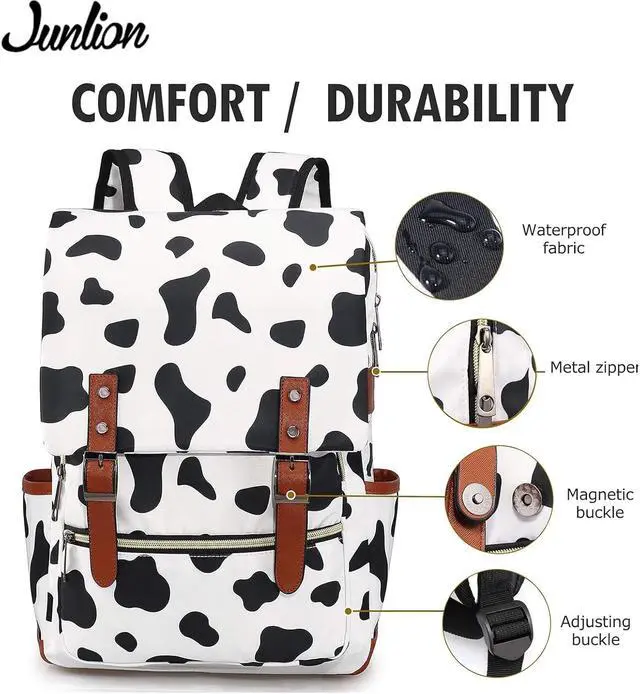 Alt view image 2 of 6 - Cow Slim Backpack Gift for Girls School Bag College Daypack Travel Rucksack