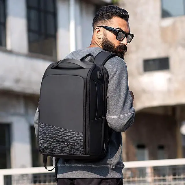 Alt view image 4 of 4 - BANGE Travel Backpacks,Weekender Carry On Backpack, Waterproof Men's Business Laptop Backpack for 15.6inch