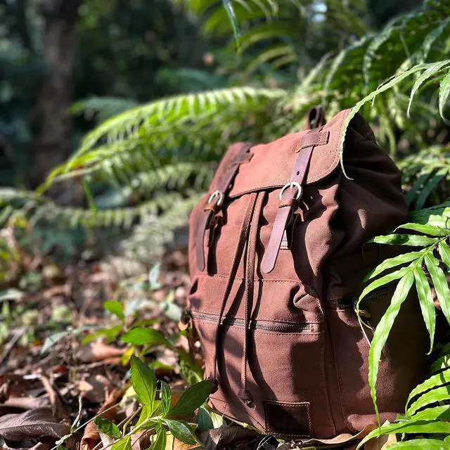 Alt view image 7 of 7 - AUGUR High Capacity Canvas Vintage Backpack - for School College Hiking Travel 12-17" Laptop