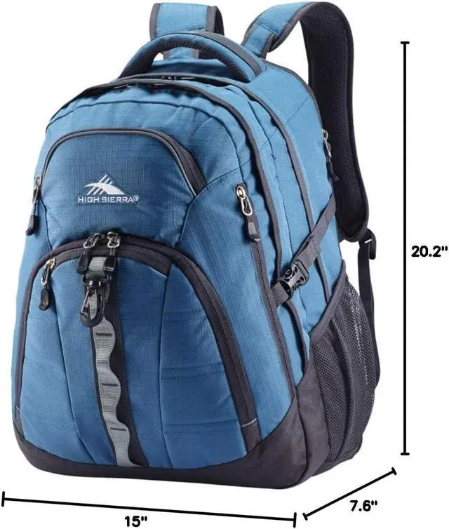 Alt view image 6 of 6 - High Sierra Access 2.0 Laptop Backpack, Graphite Blue/Mercury, One Size