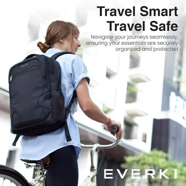 Alt view image 2 of 7 - EVERKI Studio Slim Laptop Backpack with Computer Compartment, Black - 14L | Slim Professional Design, Corner-Guard Protection, Lightweight, Business, Work, Travel-Friendly, Fits Laptops up to 15"