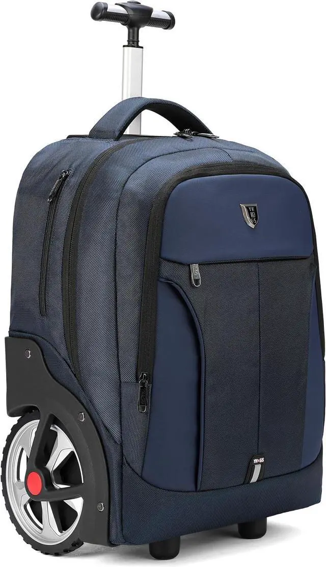 Main image of Rolling Backpack, Waterproof Backpack with Wheels for Business, Travel Commuter, Carry on Backpack with Laptop Compartment, Fit 15.6 Inch Laptop, Wheeled Backpack for Adults Women Men (Blue, 20inch)