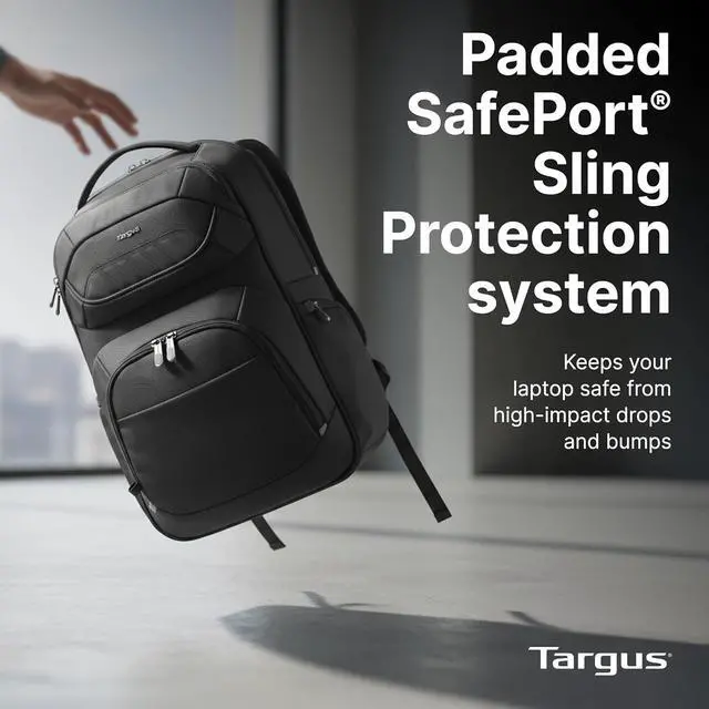 Alt view image 4 of 7 - Targus Legend IQ Laptop Backpack Travel Backpack for Laptops up to 16-Inches Backpack for Men and Women, Black (TSB705US)