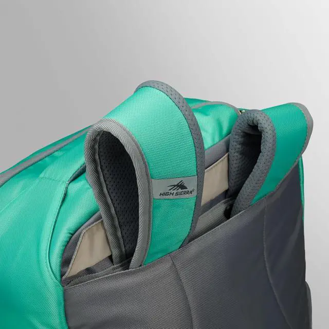 Alt view image 5 of 7 - High Sierra Freewheel Pro Wheeled Backpack with 360 Degree Reflectivity, Adjustable Handle, Large Main Compartment, and Laptop Sleeve, Aquamarine