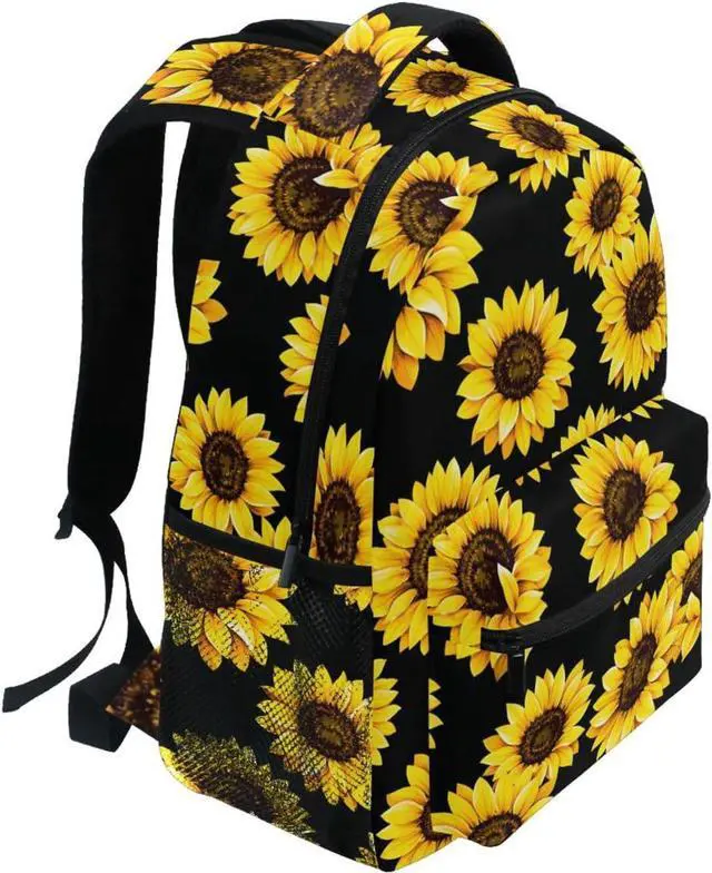 Alt view image 2 of 7 - ALAZA Sunflower Print Flower Floral Backpack Purse for Women Girls Kids Student Laptop iPad Tablet Travel School Bag w/Multiple Pockets
