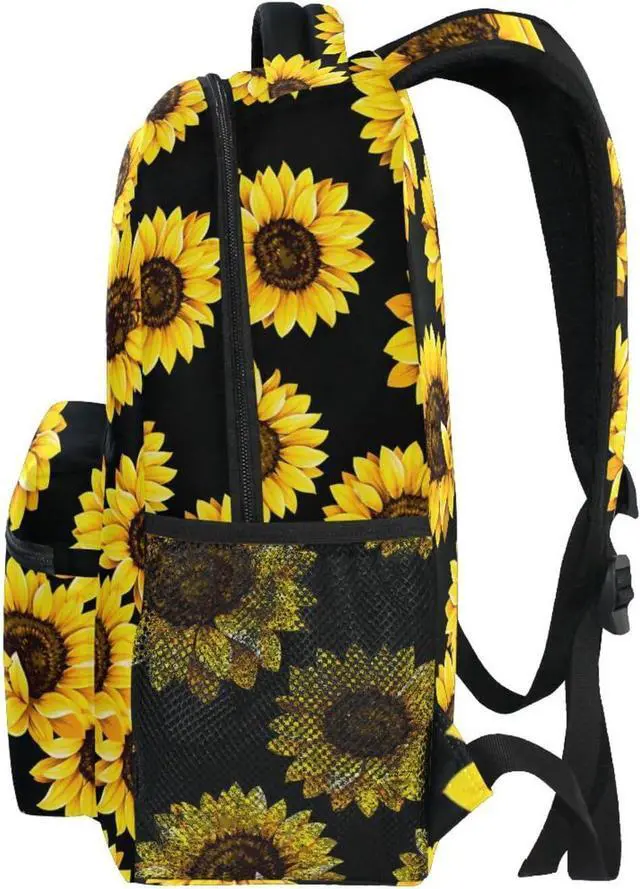 Alt view image 4 of 7 - ALAZA Sunflower Print Flower Floral Backpack Purse for Women Girls Kids Student Laptop iPad Tablet Travel School Bag w/Multiple Pockets