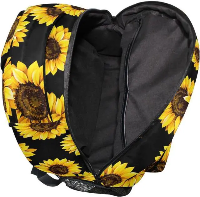 Alt view image 6 of 7 - ALAZA Sunflower Print Flower Floral Backpack Purse for Women Girls Kids Student Laptop iPad Tablet Travel School Bag w/Multiple Pockets