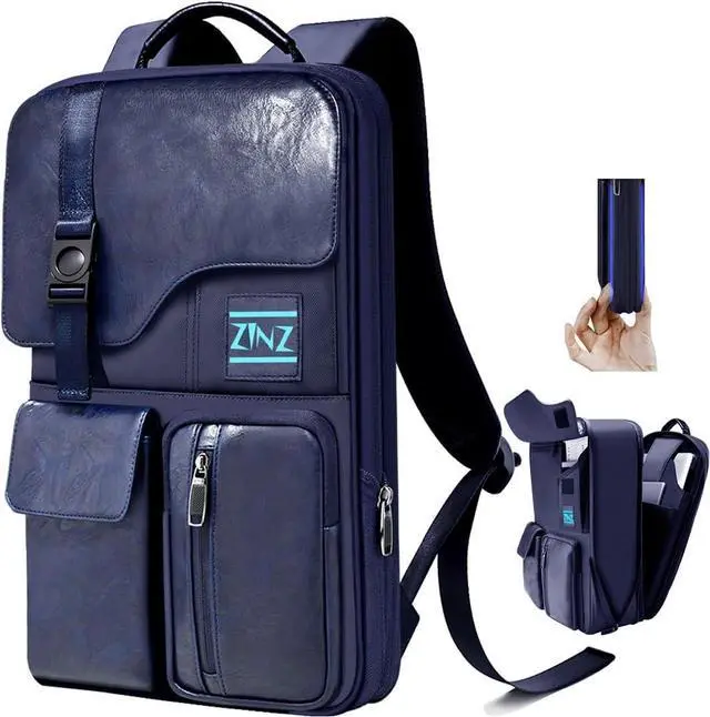 Main image of Slim & Expandable Laptop Backpack 15.6 Inch, Computer Rucksack Water Resistant Bag, Anti-Theft Travel Daypack for Men and Women-Blue