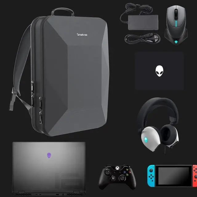 Alt view image 7 of 7 - Smatree Hard Double Laptop Backpack for 16 inch ASUS/DELL/HP/Razer | For 16inch ASUS ROG Strix G16/SCAR-16 2025/2024/2023,ROG Zephyrus G16,Alienware M16,DELL G16,HP Victus/OMEN,Razer Blade 16