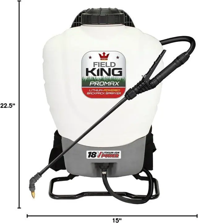 Alt view image 7 of 7 - Field King 190515 Professionals Battery Powered Backpack Sprayer, 4 gal