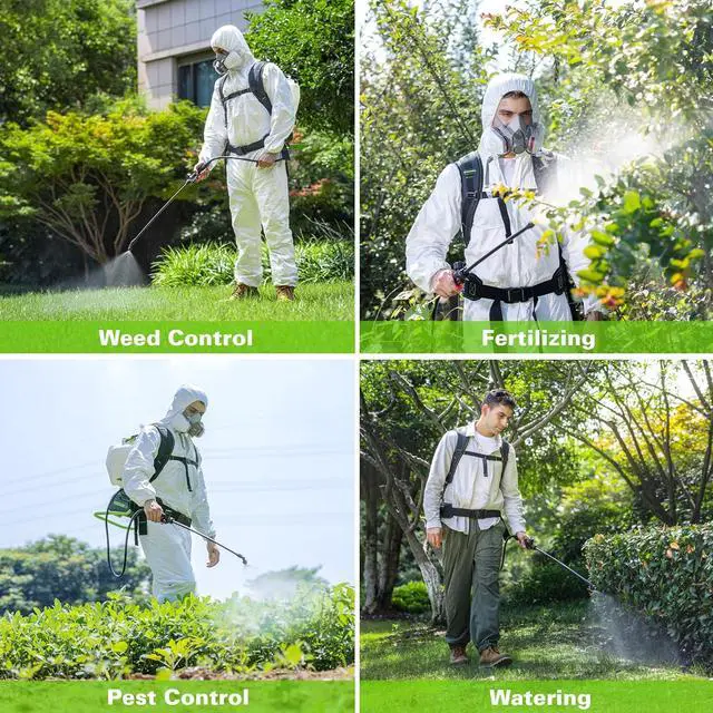 Alt view image 7 of 7 - Greenworks 80V Backpack Sprayer 4 Gallon,Battery Powered Backpack Sprayer Kit for Weeding, Spraying, Pest Control, 2Ah Battery and Charger Included, Green, 80V Sprayer Kit (2.0Ah)