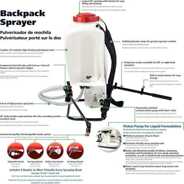Alt view image 2 of 7 - SOLO 425 4-Gallon Piston Backpack Sprayer, Wide Pressure Range up to 90 psi