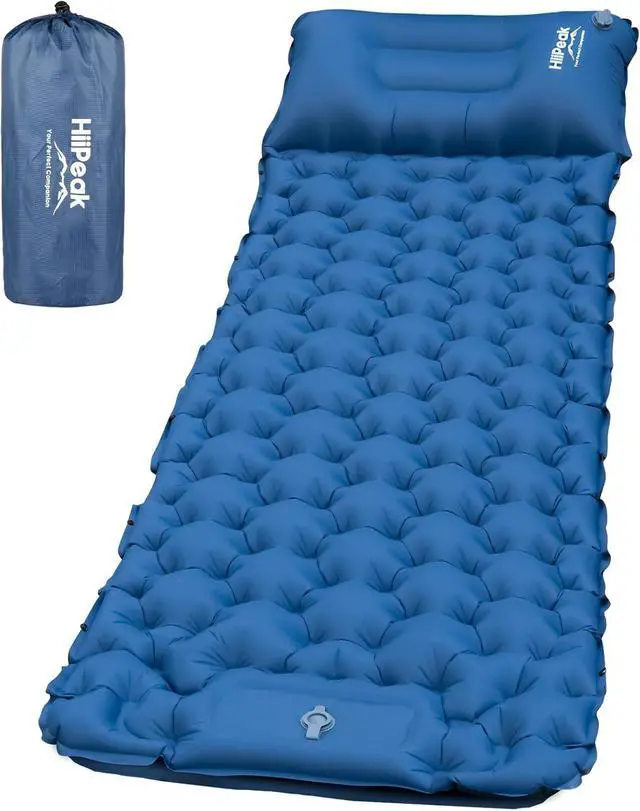 Main image of HiiPeak Sleeping Pad for Camping- Ultralight Inflatable Sleeping Mat with Built-in Foot Pump & Pillow, Upgraded Compact Camping Air Mattress for Tent, Backpacking, Hiking