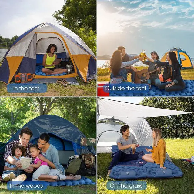 Alt view image 6 of 7 - HiiPeak Sleeping Pad for Camping- Ultralight Inflatable Sleeping Mat with Built-in Foot Pump & Pillow, Upgraded Compact Camping Air Mattress for Tent, Backpacking, Hiking
