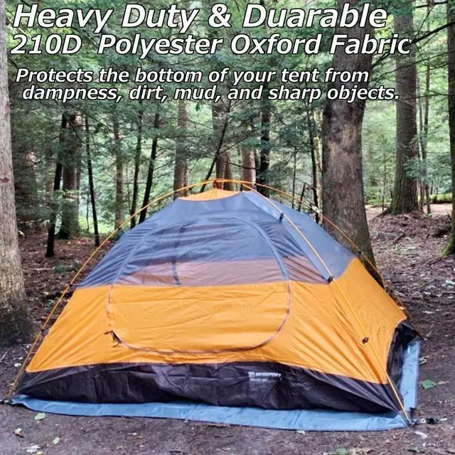 Alt view image 2 of 6 - Tent Footprint Waterproof PU 3000 Easy Set up Heavy Duty Ultralight Tent Footprint for Camping,Hiking, Backpacking, Hammock, Beach Grey