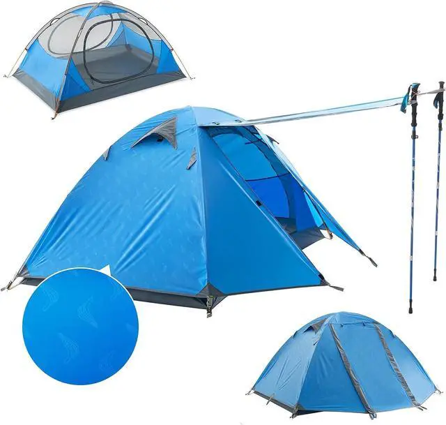 Main image of 2 Person Camping Tent Outdoor Lightweight Waterproof Easy Setup Two Doors 3 Season Double Layer Large Space Backpacking Tent for Camping Backpacking Hiking Travelling Hunting