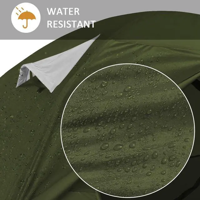 Alt view image 3 of 7 - Camping Tent 1/2 Person Tent Waterproof Two Doors Backpacking Tent Easy Setup Lightweight for Outdoor, Hiking Mountaineering Travel