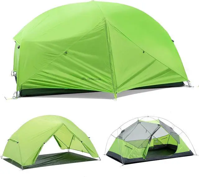 Main image of Backpacking 2 Person Tent Lightweight 3 Season Camping Tent | 20D 380T Nylon Rainfly Double Layer Free Standing Includes Footprnint 7001 Aluminium Poles for Camping Hiking Biking