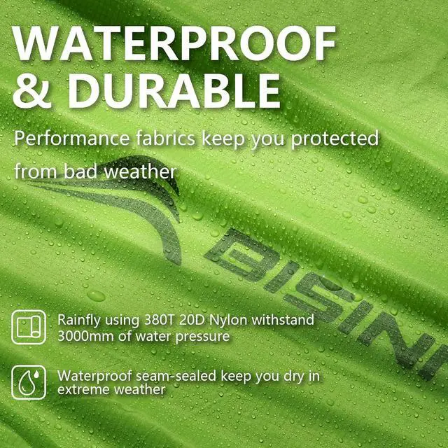 Alt view image 2 of 7 - Backpacking 2 Person Tent Lightweight 3 Season Camping Tent | 20D 380T Nylon Rainfly Double Layer Free Standing Includes Footprnint 7001 Aluminium Poles for Camping Hiking Biking