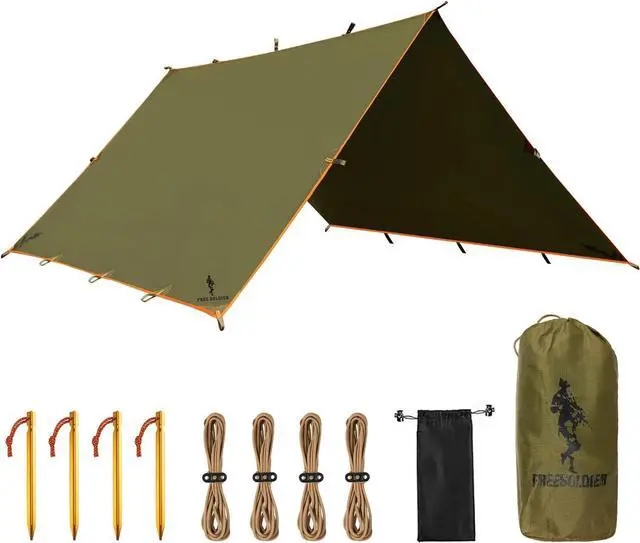 Main image of FREE SOLDIER Waterproof Camping Tarp Shelter Awning | Lightweight, Compact, Quick Wetup, Waterproof Sun Shelter Campingtarp,For Backpacking, Beach, Travel and Outdoor Activities