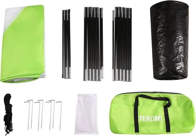 Alt view image 5 of 6 - Camping Tent, TEKOMI Waterproof Family Dome Tent with Removable Rain Fly, Instant Cabin Tent for 60 Seconds Set Up, Advanced Venting Design, Fit Camp Backpacking Hiking Outdoor, Dark Green