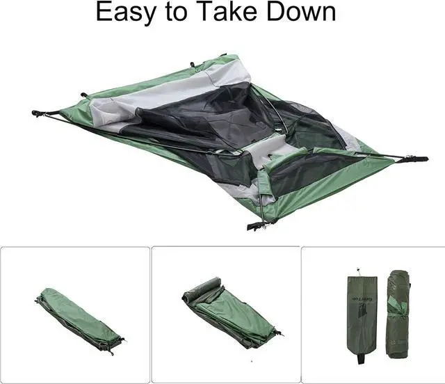 Alt view image 7 of 7 - GEERTOP Ultralight Solo Bivy Tent, 1 Person Backpacking Tent for Camping | Lightweight & Waterproof Solo Tent, Aluminum Poles, Double-Wall, for Camping, Hiking, Hunting, Motorcycle Adventures
