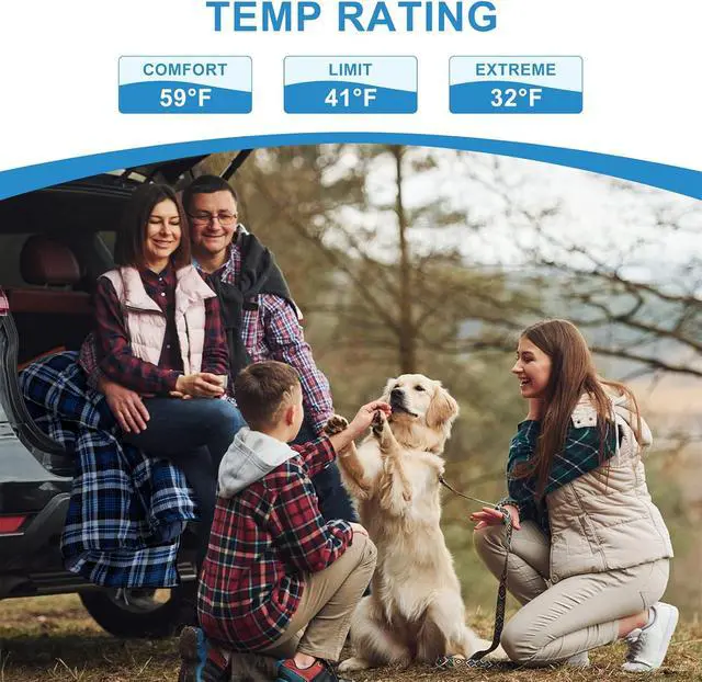 Alt view image 2 of 7 - Cotton Flannel Double Sleeping Bag, 2 Person Camping Sleeping Bag | Queen Size for Adults Couples Family Camping Backpacking Hiking or Rv Traveling, Lightweight and Waterproof, 3-4 Season Use