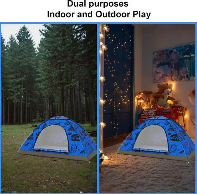 Alt view image 3 of 7 - KidzAdventure 2 in 1 Kids Tent for Camping/Kids Play Tent| Backpacking Tent for Kids |Easy Set Up Camping Tent