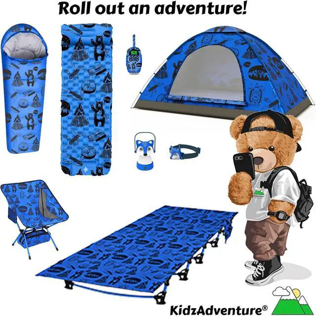 Alt view image 7 of 7 - KidzAdventure 2 in 1 Kids Tent for Camping/Kids Play Tent| Backpacking Tent for Kids |Easy Set Up Camping Tent